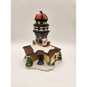 VTG Victorian Series 2004 Christmas Village Lighthouse Scene Holiday Home Decor